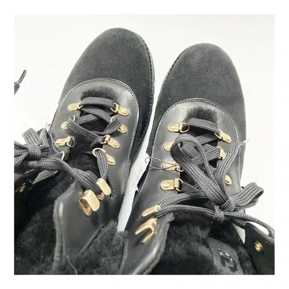 NWT Cole Haan Zerogrand Explore Shearling Waterproof Upstate Hiker Boot size 9.5 - Picture 10 of 13